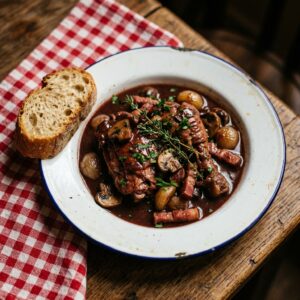Plat traditionnel français savoureux