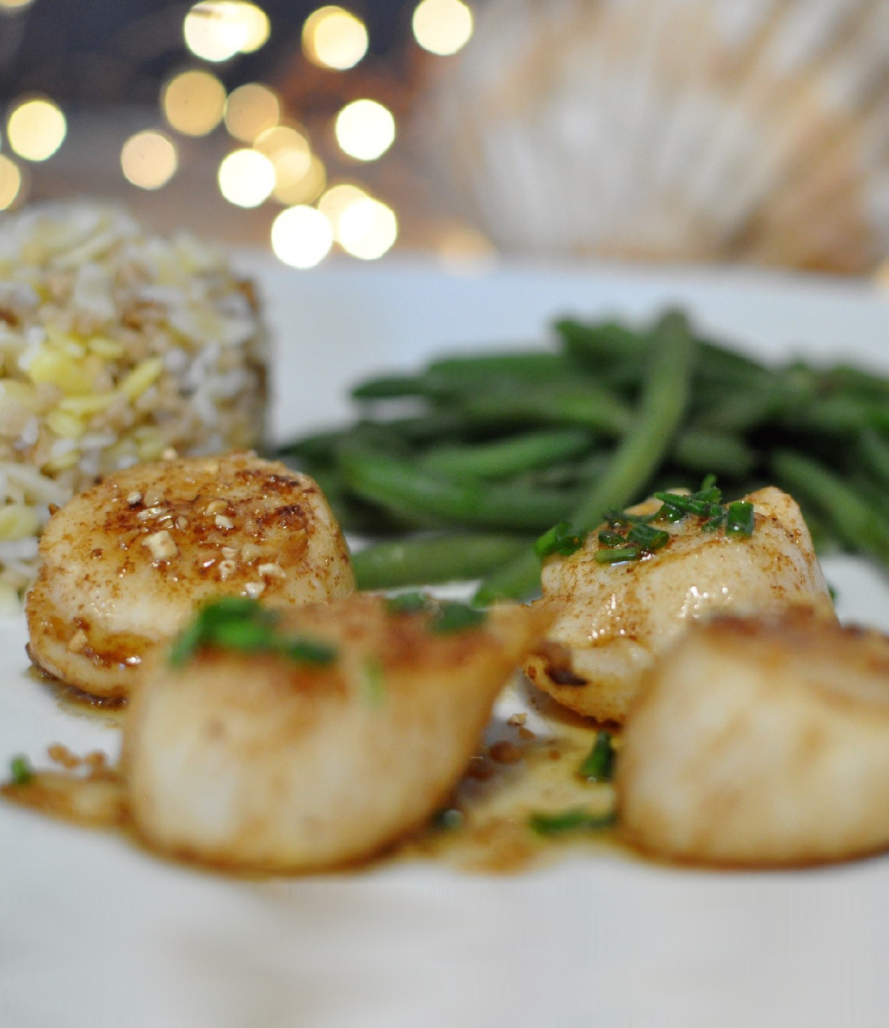 Noix de SaintJacques rôties,ciboulette & pralin TA recette facile