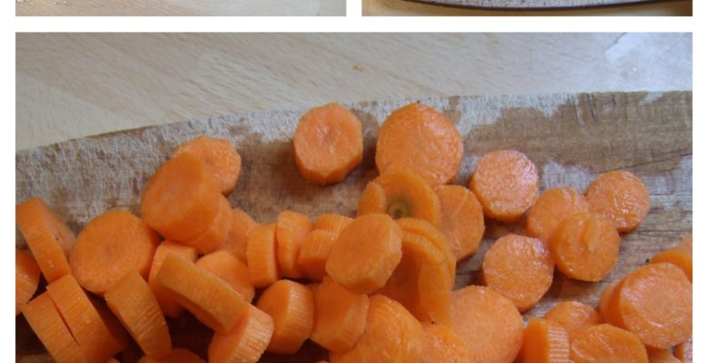 Épluche les carottes et coupe-les en rondelles.